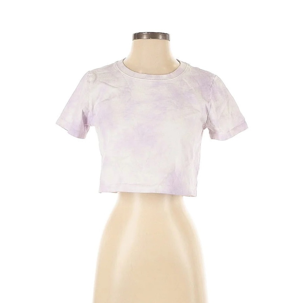 Garage Purple Crop T-Shirt Short Sleeve